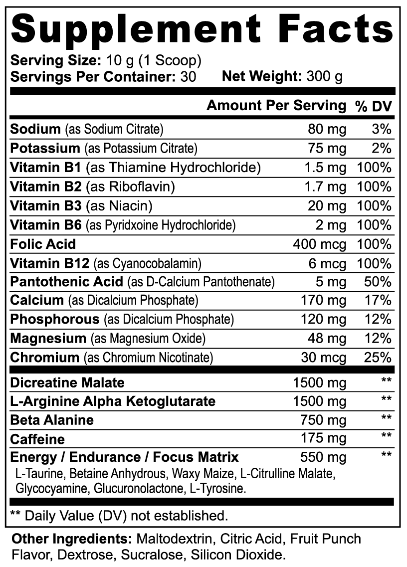 Charge Fruit Punch Flavor